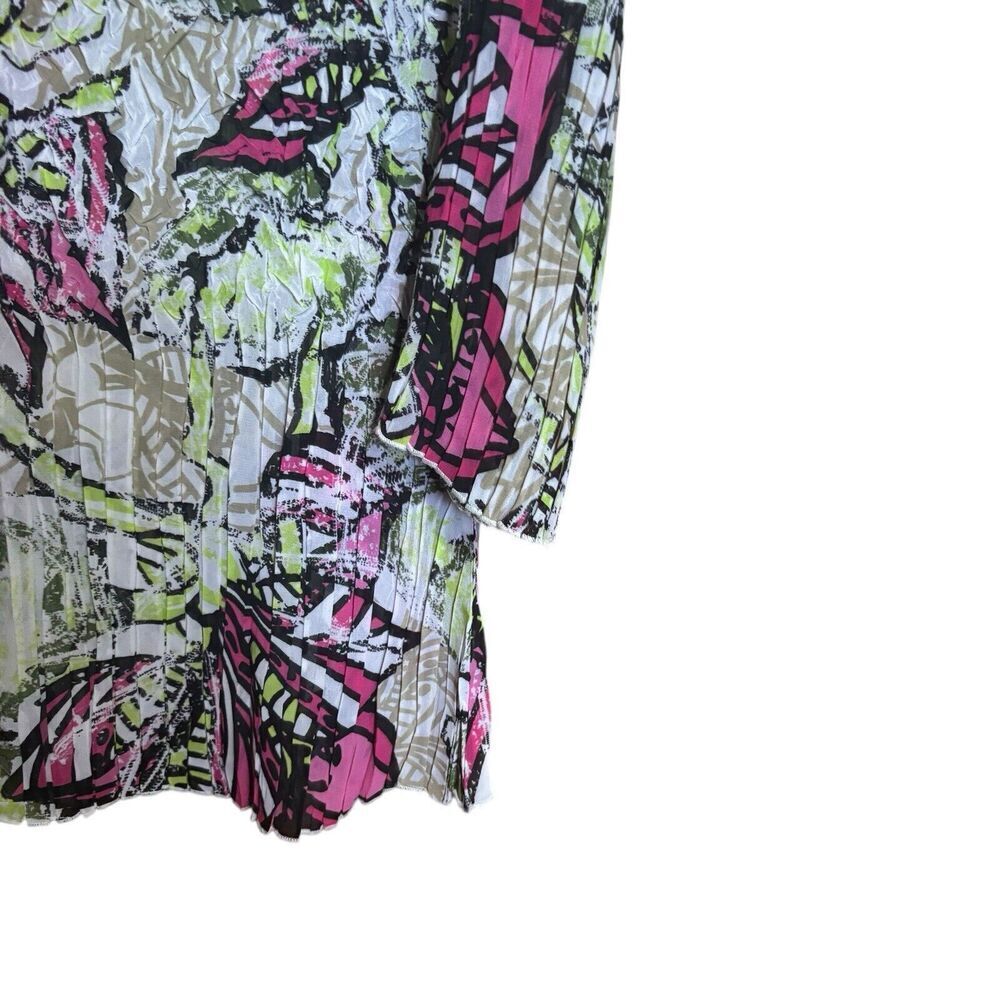 Multiples Tunic Top Petite Medium Multicolor Crin… - image 5
